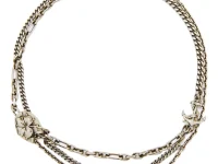 Alexander McQueen цепь с подвесками-цветком, якорем и кинжалом