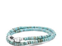 Nialaya Jewelry браслет с бирюзовыми бусинами хейши двойного обматывания