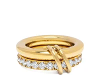 Nialaya Jewelry кольцо двойное с переплетением