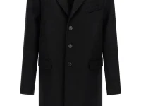 Dsquared2 пальто однобортное шерстяное чёрное