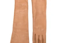 Max Mara перчатки из кожи ягнёнка, коричневые