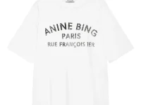 ANINE BING футболка stencil Cohen tee белая