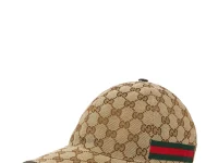 Gucci кепка с принтом GG и полосатой отделкой