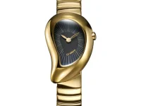 D1 Milano Drop Essence 38mm — часы с каплевидным корпусом, чёрный циферблат