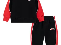 Nike Kids спортивный костюм с лого и полосками — чёрный