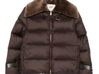 Fendi горнолыжная куртка с отделкой из овчины