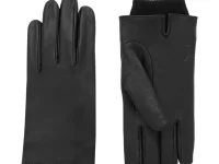 Saint Laurent Cassandre перчатки из кожи ягнёнка с рифлёными манжетами