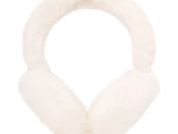 UGG наушники из овчины с вышивкой логотипа, бежевые