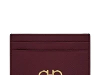 Ferragamo Gancini кардхолдер из телячьей кожи, красный