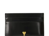 AMI Paris визитница кожаная чёрная