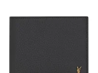 Saint Laurent Cassandre кошелёк двойного сложения чёрный