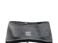 Miu Miu повязка на голову из флиса серая
