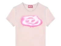 Diesel T-Uncuties-Long-S3 футболка с принтом, розовый