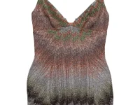 Missoni мини-платье без рукавов с узором шеврон