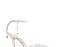 Jimmy Choo Saeda 100 — лодочки с цветочным декором и кристальным ремешком