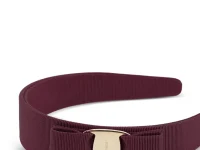 Ferragamo ободок для волос Vara Bow с фирменной пряжкой, фиолетовый