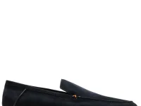 Santoni Лоферы замшевые с контрастной строчкой