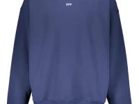 Off-White свитшот с круглым вырезом синий