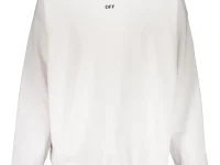Off-White свитшот с принтом на спине, белый