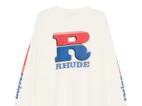 RHUDE футболка с длинным рукавом и принтом логотипа