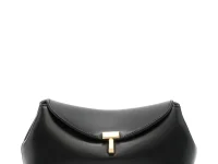 Toteme Mini T-Lock Leather Clutch — чёрный