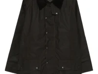 Barbour вощёная куртка с вельветовым воротником