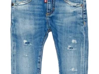 Dsquared2 Kids джинсы потёртые синие детские