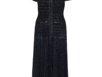 SANDRO embellished knitted maxi dress