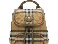 Burberry Рюкзак мини стёганый бежевый