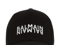 Balmain кепка хлопковая с принтом