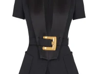Balmain пиджак с поясом из шерсти grain-de-poudre