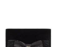 Valentino Garavani Vlogo Signature клатч с бантом из бархата