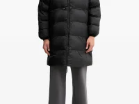 EA7 Emporio Armani пуховик с нашивкой-логотипом