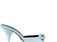 Versace Opera Bow мюли на шпильке, синие