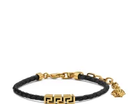 Versace Greca кожаный браслет с подвеской Medusa