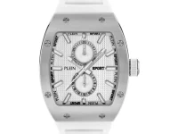 Plein Sport Stormbreaker 44mm — мужские часы с белым циферблатом