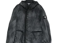 Stone Island пальто с капюшоном и светоотражающей тканью