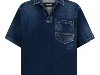 Dsquared2 рубашка с коротким рукавом синяя