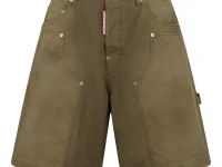 Dsquared2 шорты карго крашеные зелёные