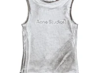 Acne Studios майка с многослойным принтом логотипа