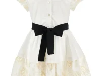 Philosophy di Lorenzo Serafini Kids платье с кружевными рукавами и поясом