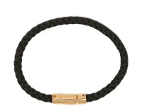 Tom Ford браслет плетёный кожаный зелёный