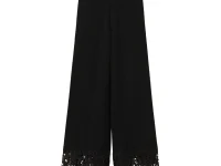 Twinset брюки прямые с кружевной отделкой по низу