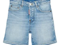 Dsquared2 джинсовые шорты с патчем под кожу