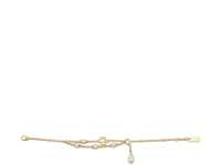 Chloé браслет с жемчужным декором и логотипом