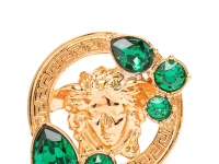 Versace Medusa '95 серьги золотые с кристаллами