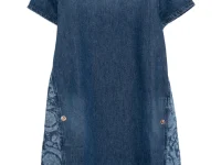 Versace Kids джинсовое платье с лазерным принтом