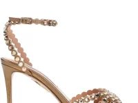 Aquazzura Tequila босоножки с декором на каблуке 85 мм