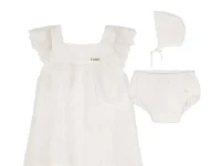Chloe Kids кружевной комплект для малышки (платье, шортики, шляпка)