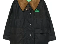 Barbour x Ganni вощёное пальто-дафлкот